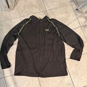 Under Armour Charcoal Pullover with Neon Accents